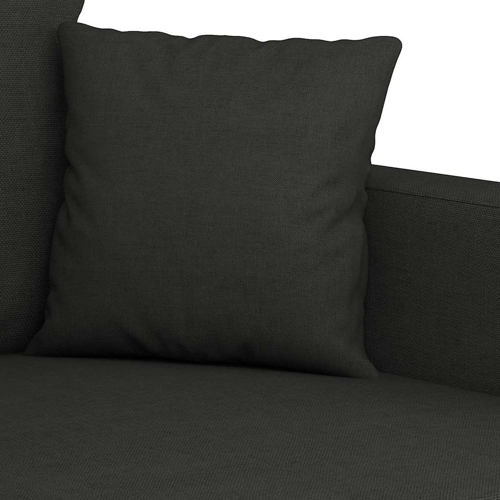 Ensemble de canapés 2 pcs avec coussins Noir Tissu - XIOS
