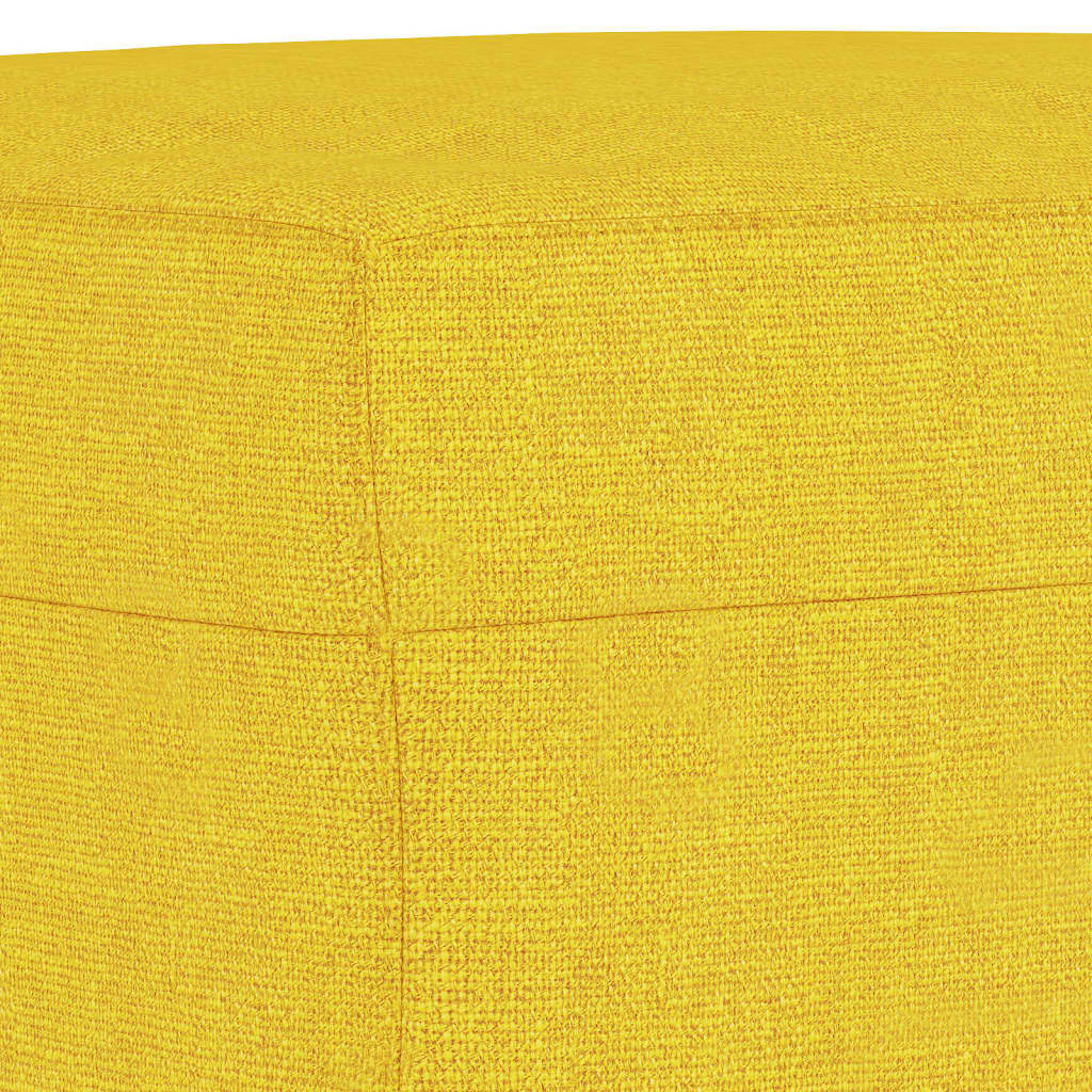 Ensemble de canapés 3 pcs avec coussins Jaune clair Tissu - XIOS