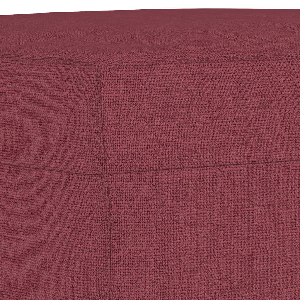 Ensemble de canapés 3 pcs avec coussins Rouge bordeaux Tissu - XIOS