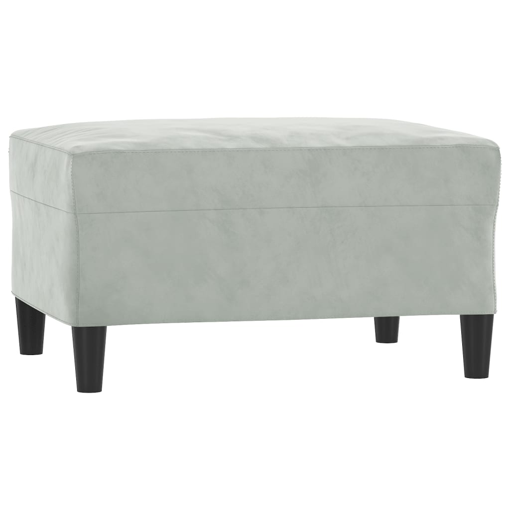 Ensemble de canapés 3 pcs avec coussins Gris clair Velours - XIOS