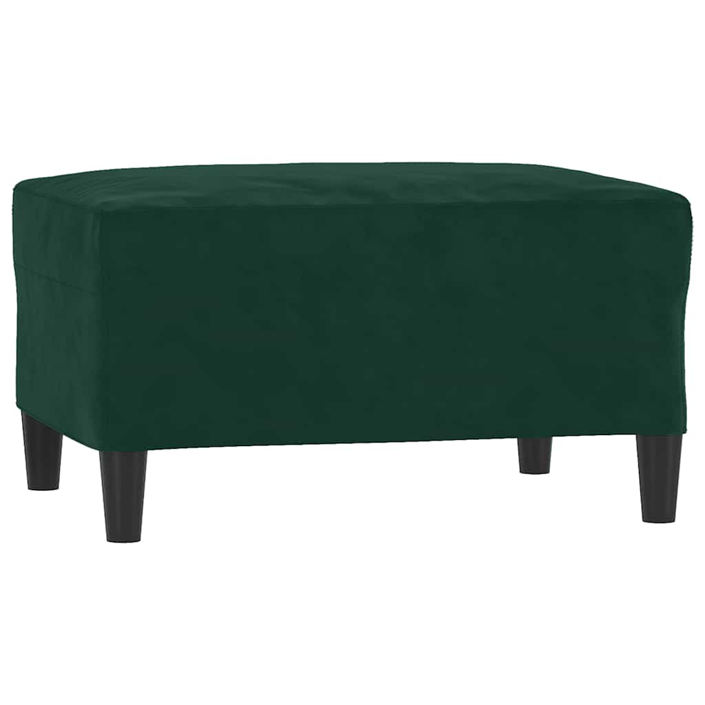 Ensemble de canapés 3 pcs avec coussins Vert foncé Velours - XIOS