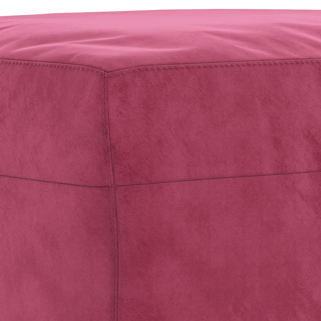 Ensemble de canapés 3 pcs avec coussins Rouge bordeaux Velours - XIOS