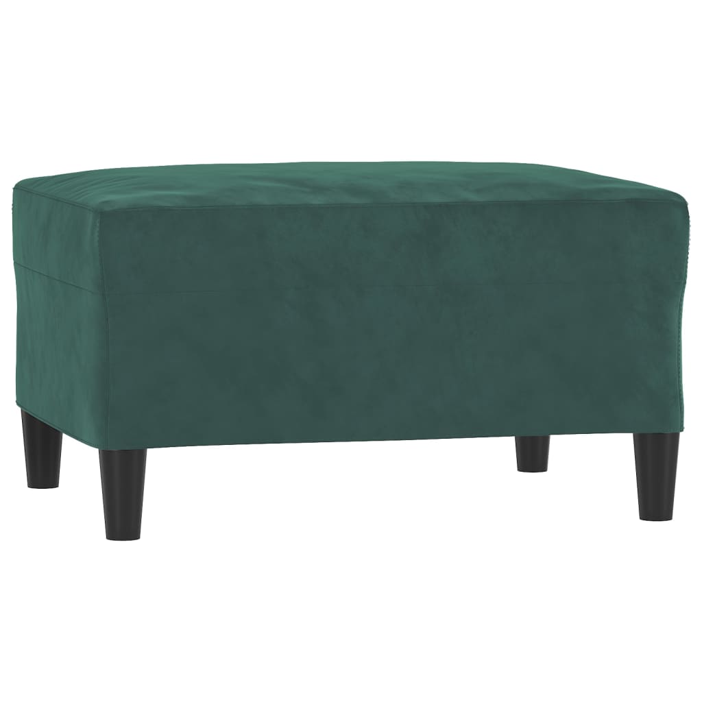 Ensemble de canapés 3 pcs avec coussins Vert foncé Velours