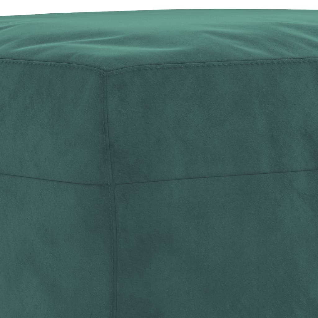 Ensemble de canapés 3 pcs avec coussins Vert foncé Velours - XIOS