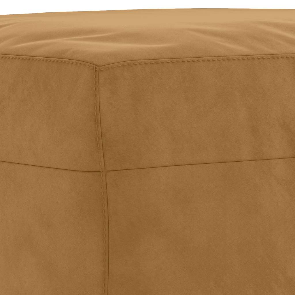 Ensemble de canapés 3 pcs avec coussins Marron Velours - XIOS