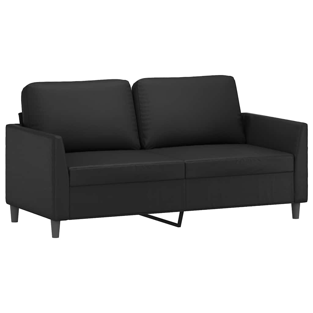 Ensemble de canapés 2 pcs avec coussins Noir Similicuir - XIOS