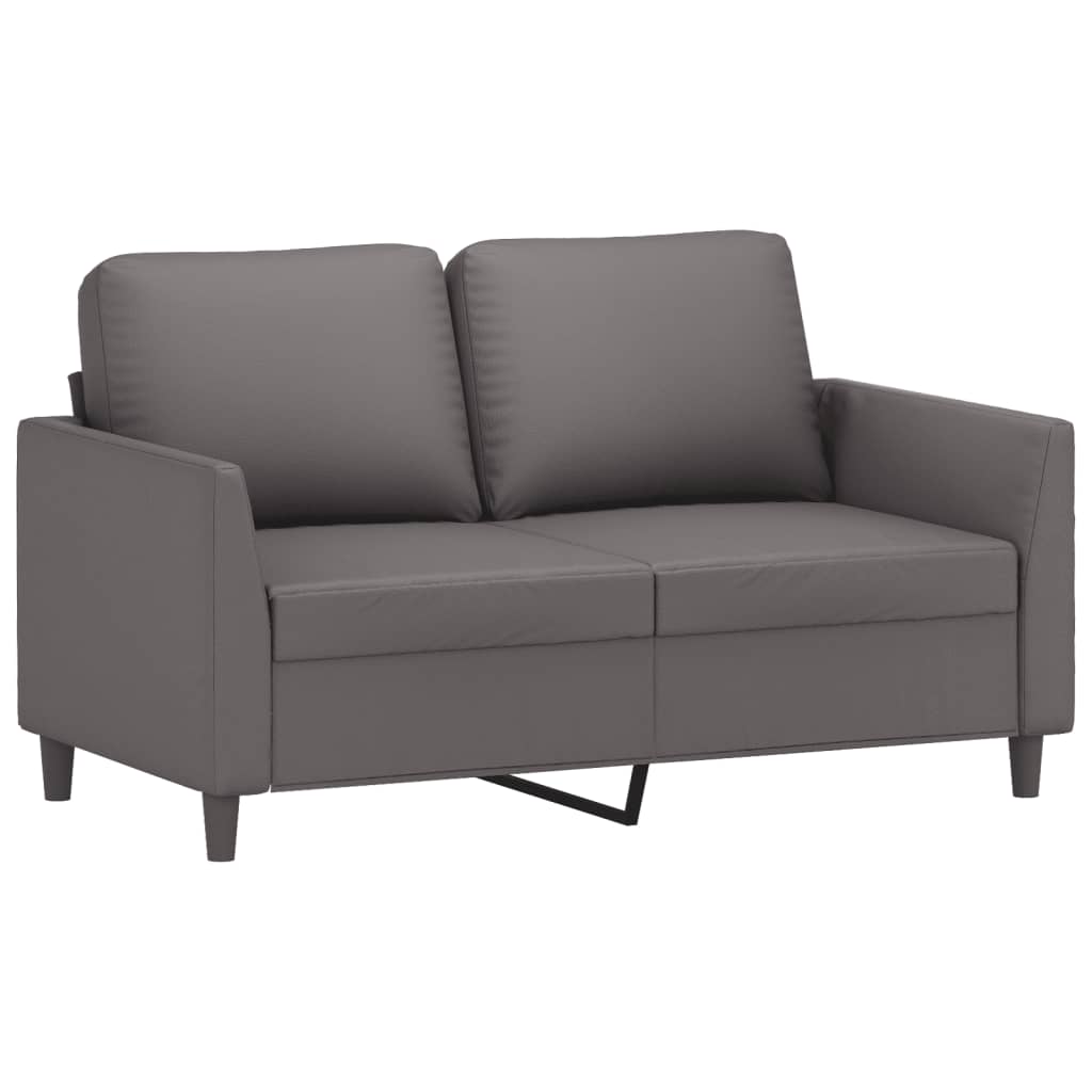 Ensemble de canapés 2 pcs avec coussins Gris Similicuir - XIOS