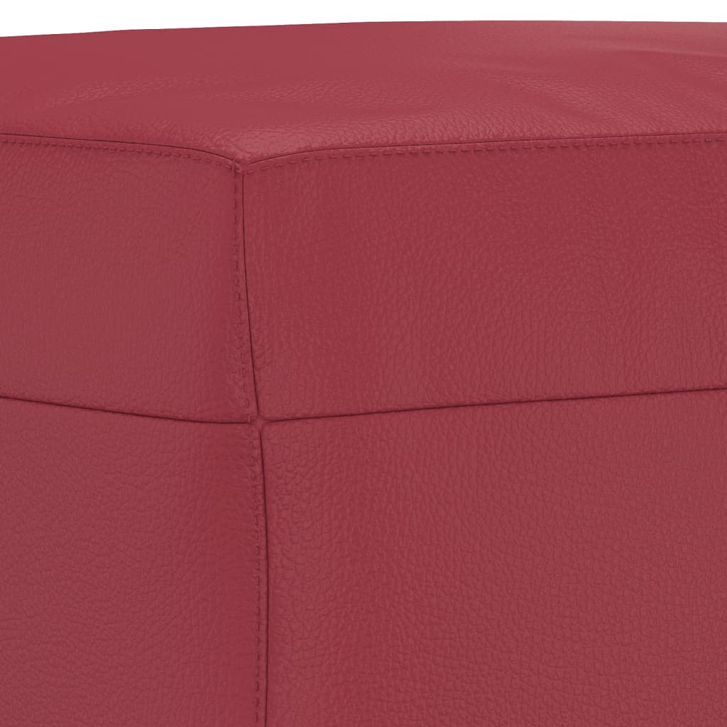Ensemble de canapés 3 pcs et coussins Rouge bordeaux Similicuir - XIOS