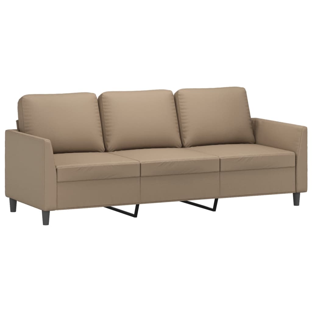Ensemble de canapés 2 pcs avec coussins Cappuccino Similicuir - XIOS