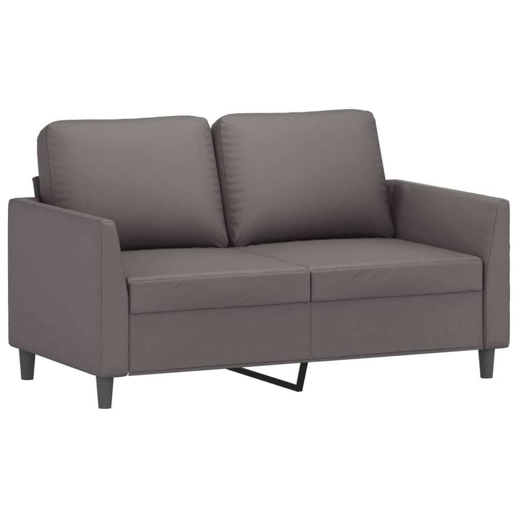 Ensemble de canapés 3 pcs avec coussins Gris Similicuir - XIOS