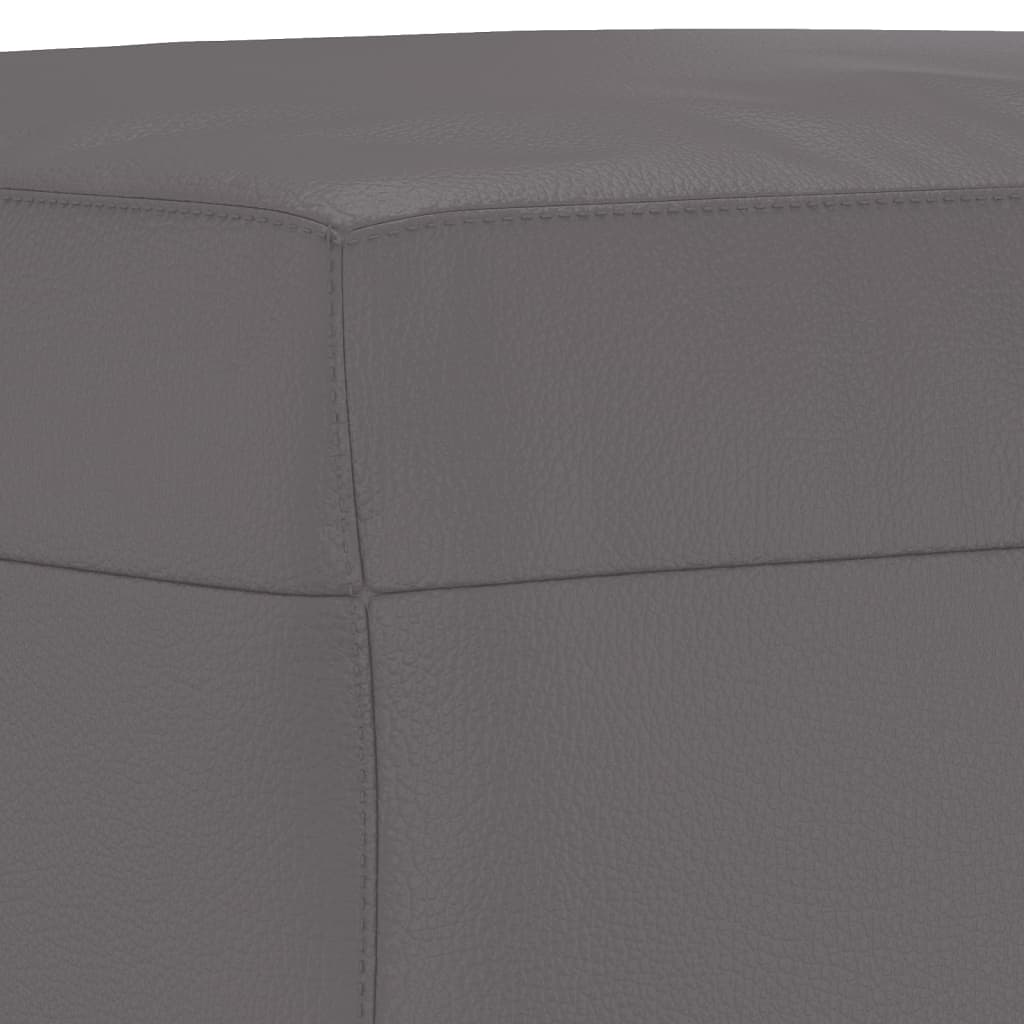 Ensemble de canapés 3 pcs avec coussins Gris Similicuir - XIOS