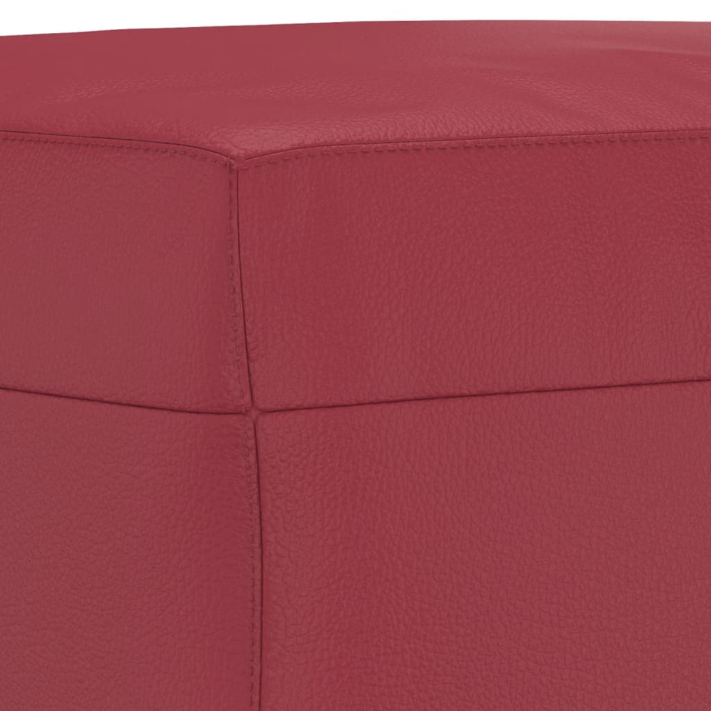 Ensemble de canapés 3 pcs et coussins Rouge bordeaux Similicuir - XIOS