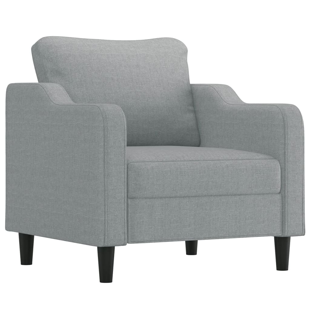 Ensemble de canapés 3 pcs avec coussins Gris clair Tissu - XIOS
