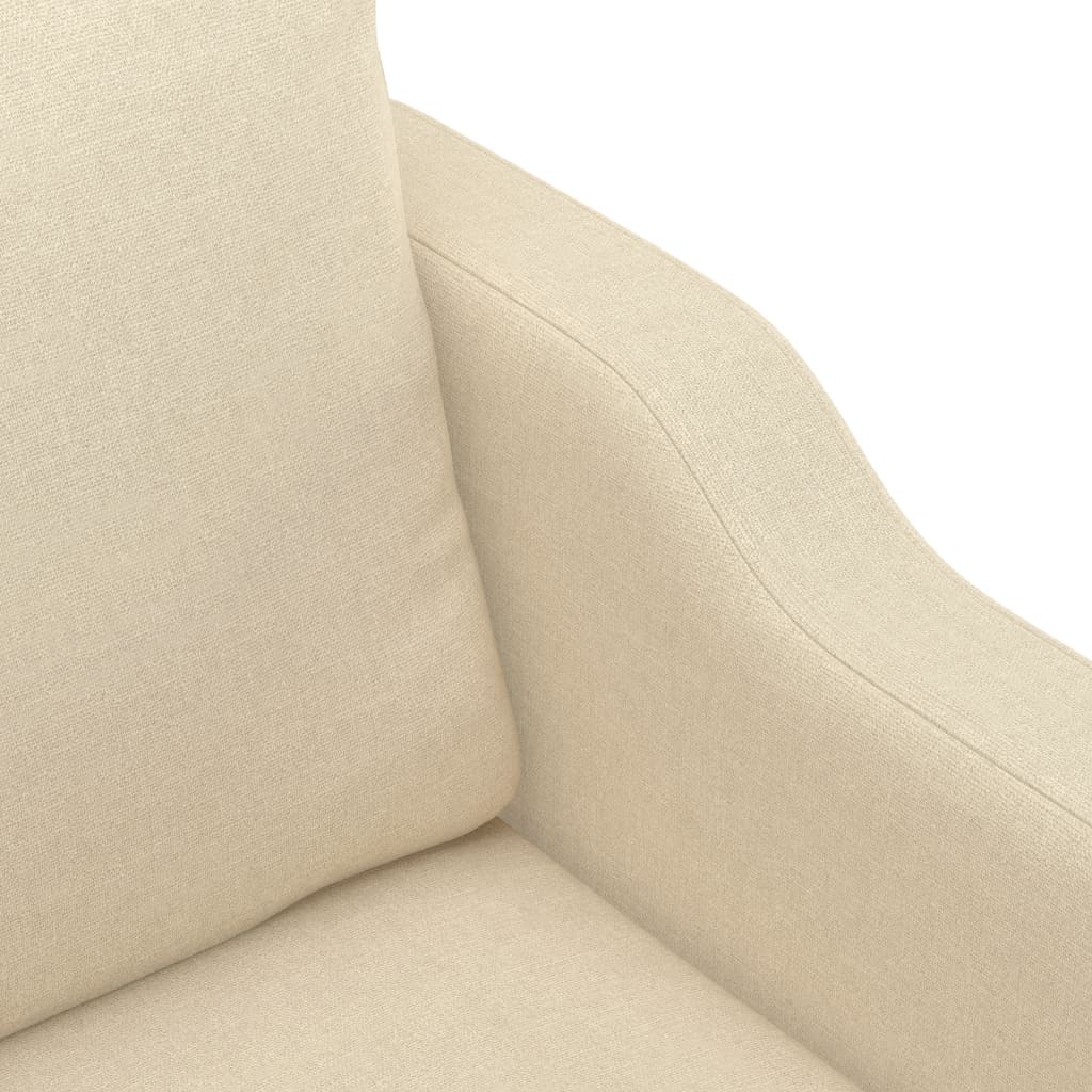 Ensemble de canapés 3 pcs avec coussins Crème Tissu - XIOS