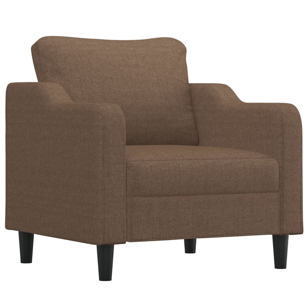 Ensemble de canapés 3 pcs avec coussins Marron Tissu - XIOS