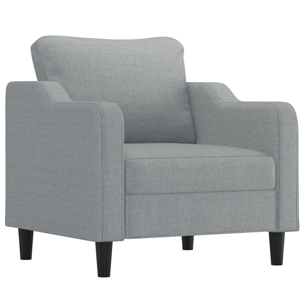 Ensemble de canapés 4 pcs avec coussins Gris clair Tissu