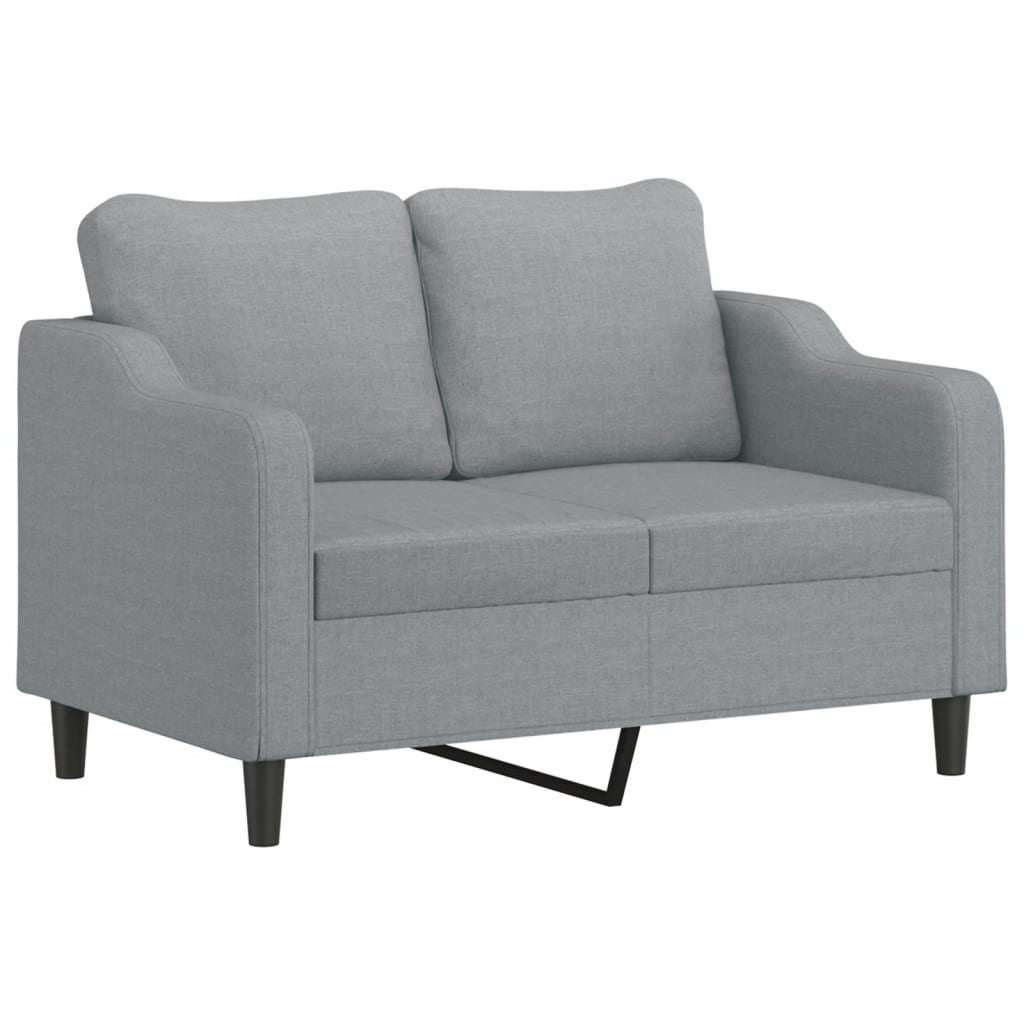Ensemble de canapés 4 pcs avec coussins Gris clair Tissu