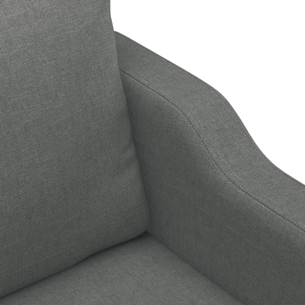 Ensemble de canapés 3 pcs coussins gris foncé tissu