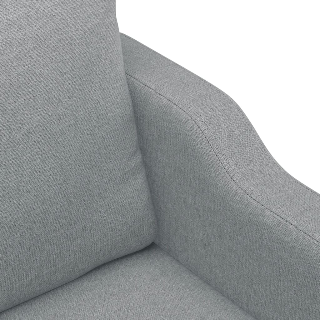Ensemble de canapés 4 pcs coussins gris clair tissu