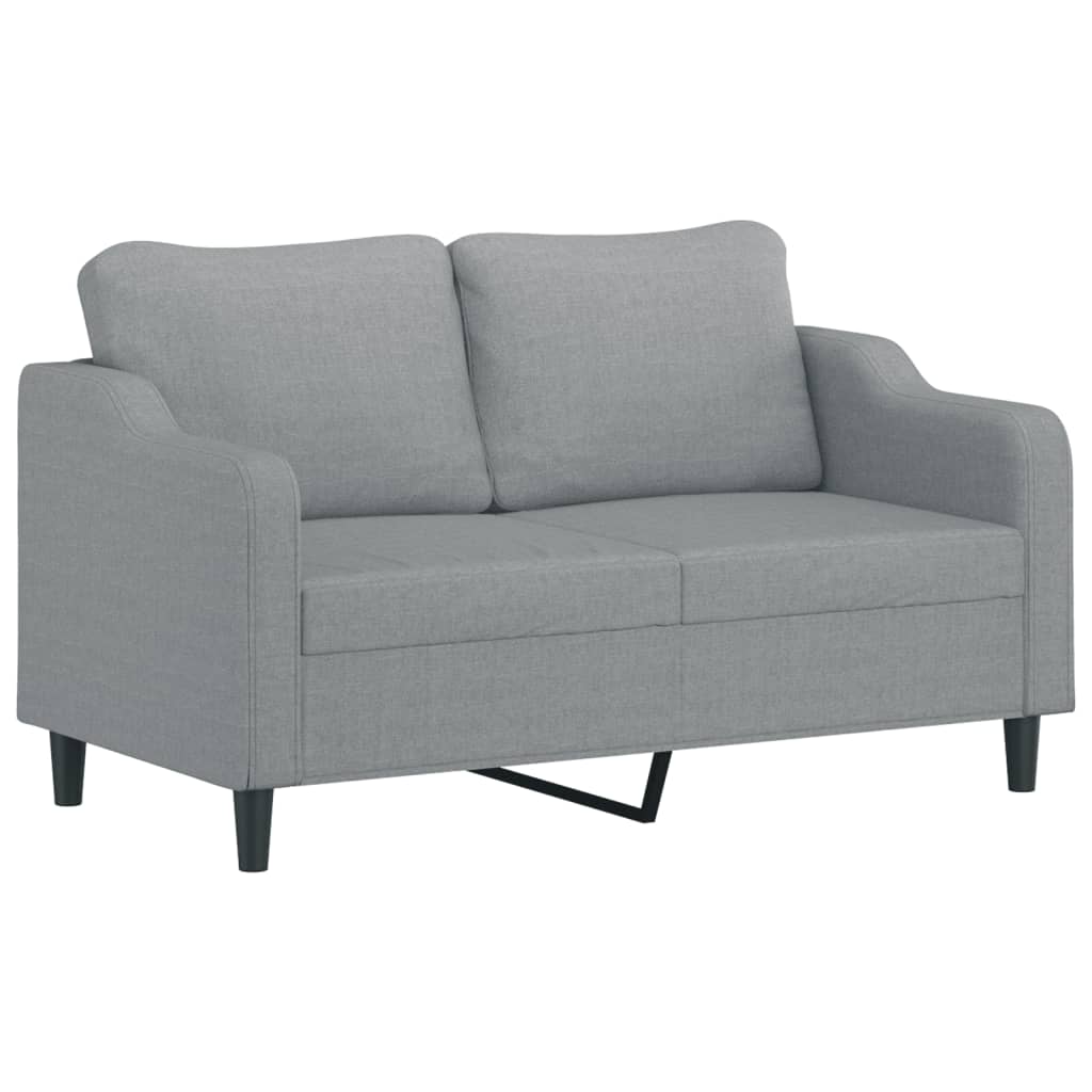 Ensemble de canapés 2 pcs avec coussins Gris clair Tissu - XIOS
