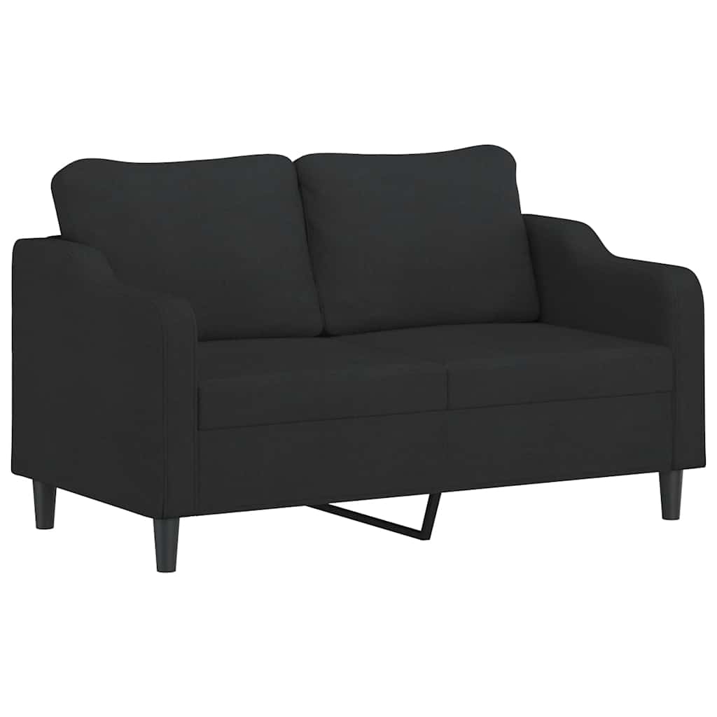 Ensemble de canapés 2 pcs avec coussins Noir Tissu - XIOS