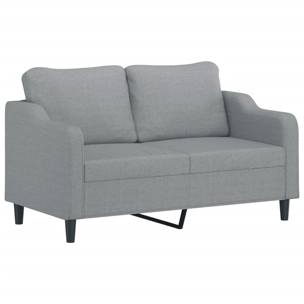 Ensemble de canapés 3 pcs avec coussins Gris clair Tissu