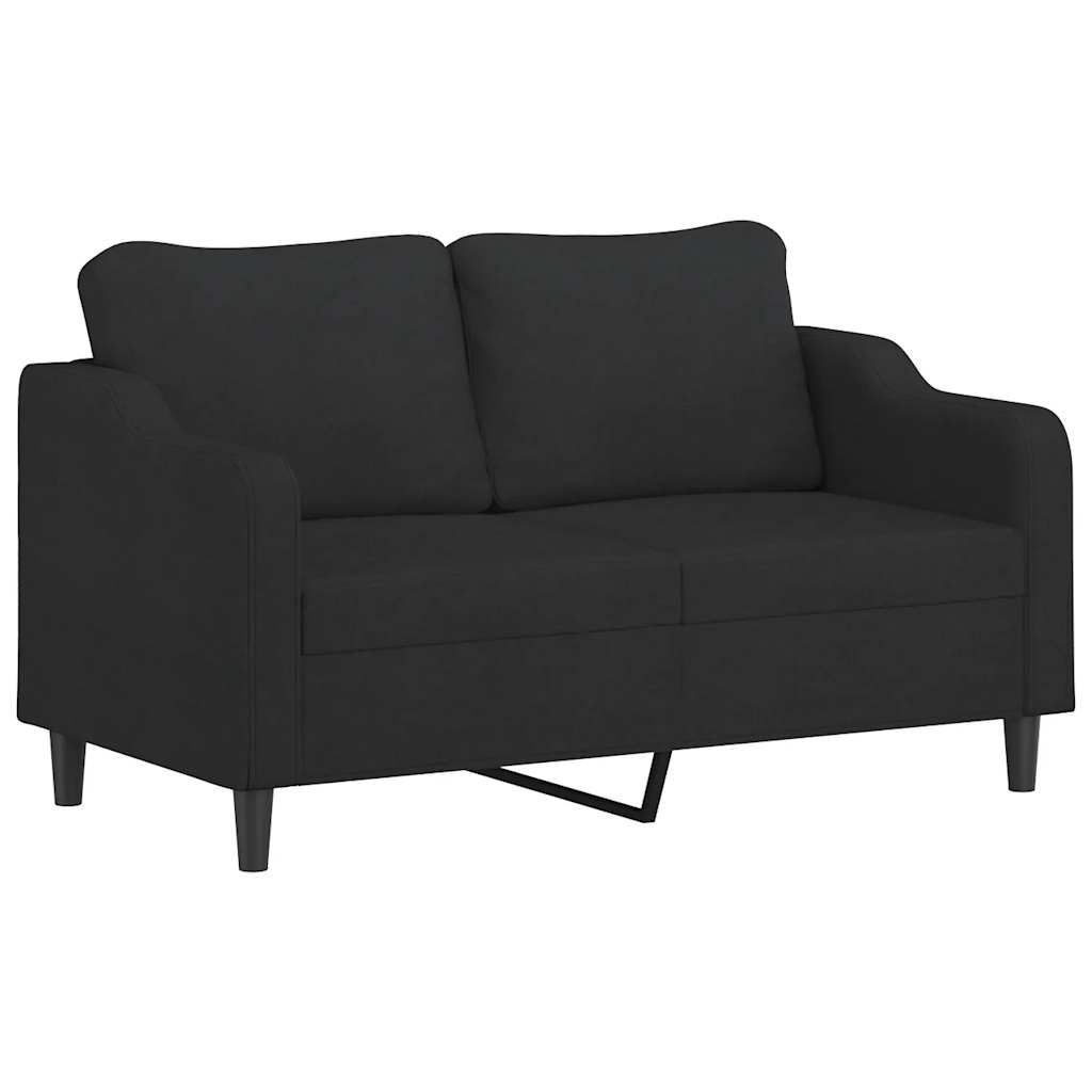 Ensemble de canapés 3 pcs avec coussins Noir Tissu - XIOS
