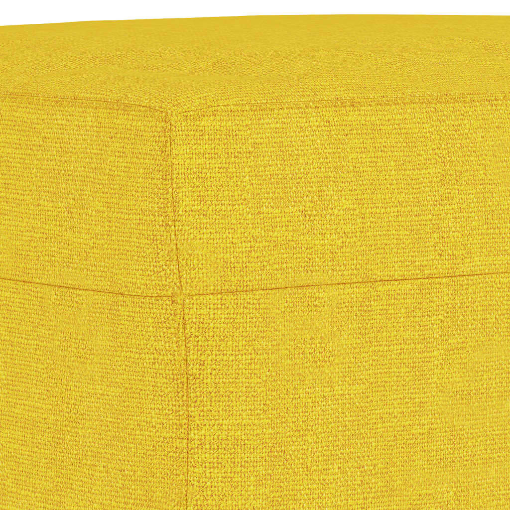 Ensemble de canapés 3 pcs avec coussins Jaune clair Tissu - XIOS