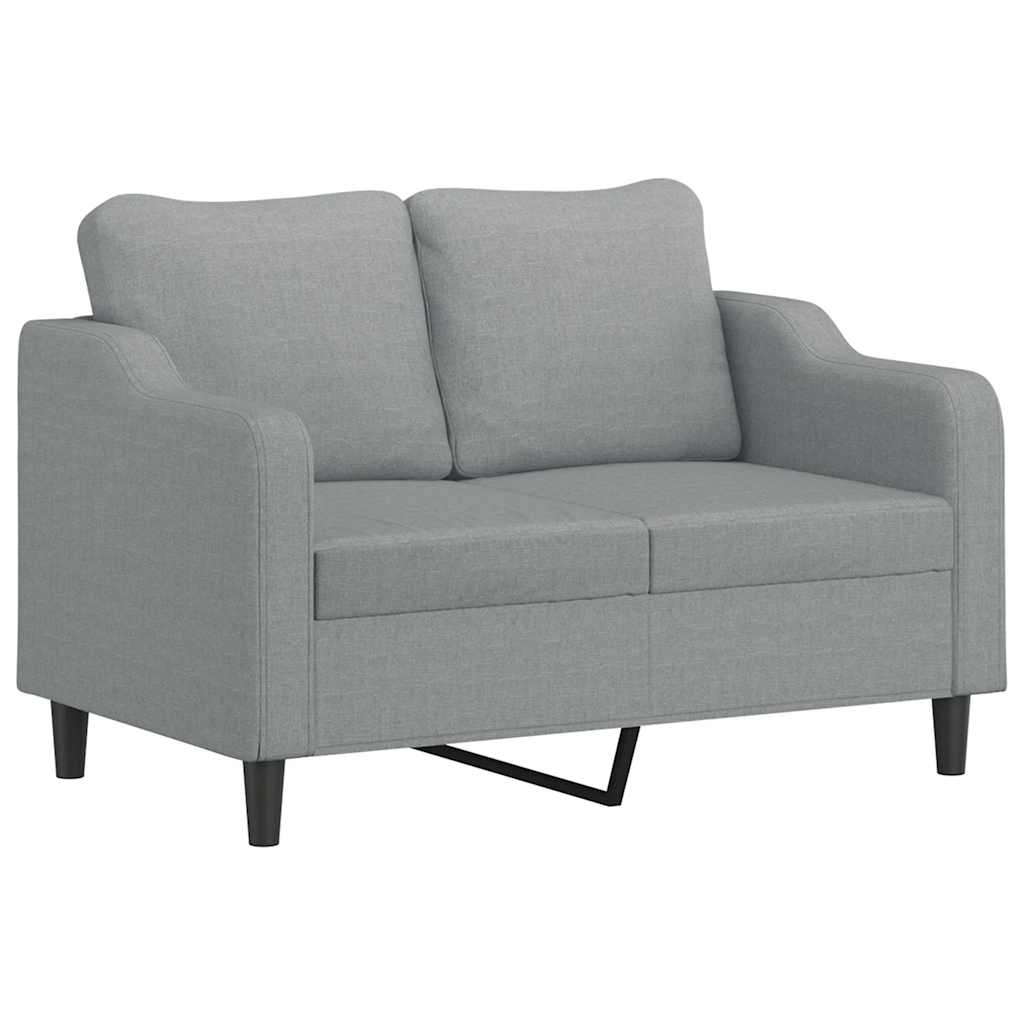 Ensemble de canapés 2 pcs coussins gris clair tissu - XIOS
