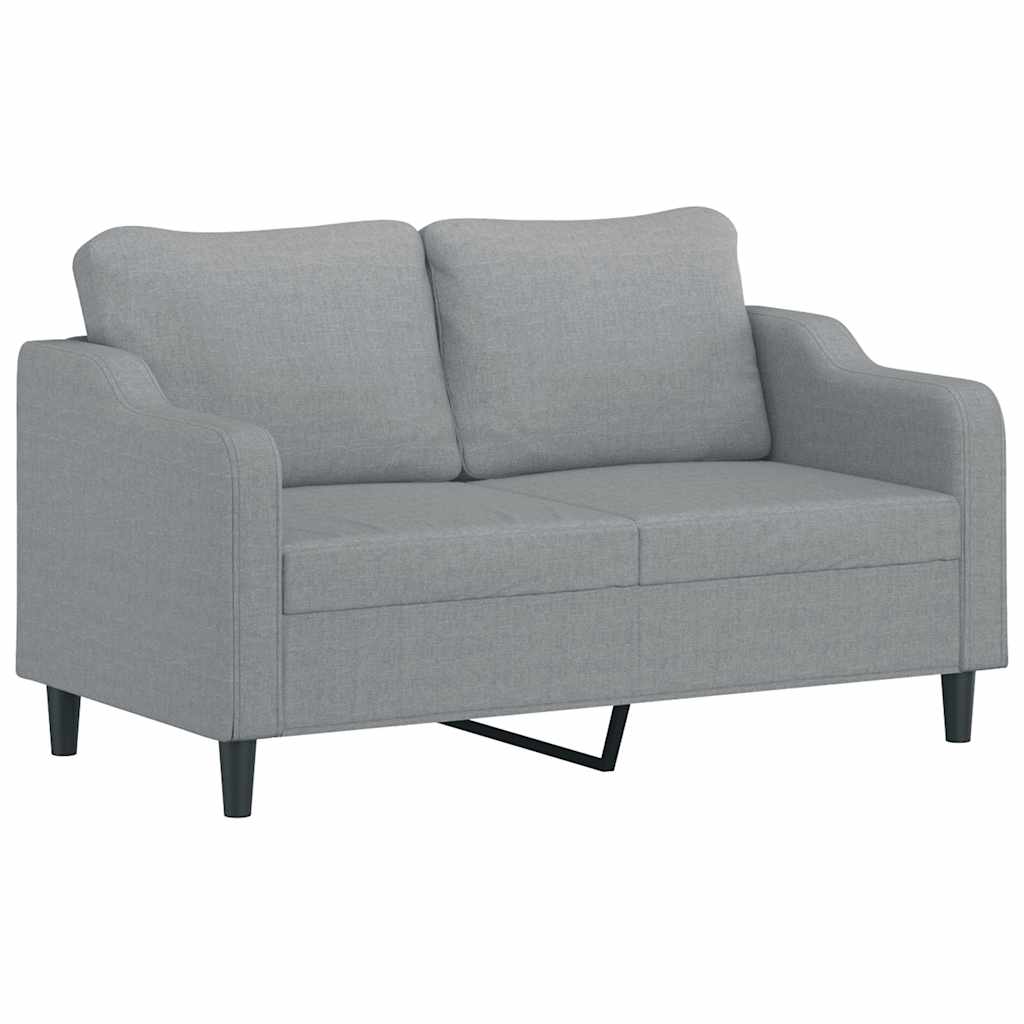 Ensemble de canapés 2 pcs coussins gris clair tissu - XIOS