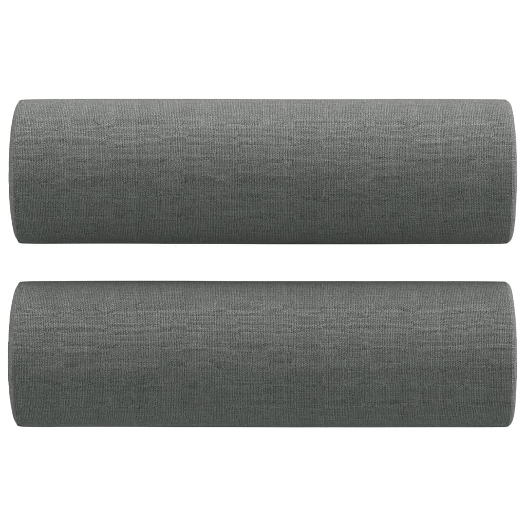 Ensemble de canapés 3 pcs coussins gris foncé tissu - XIOS