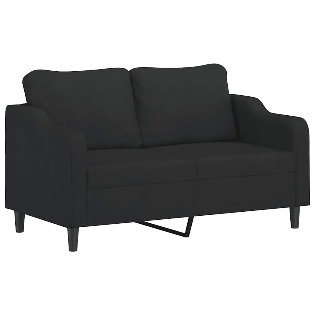 Ensemble de canapés 3 pcs avec coussins noir tissu - XIOS
