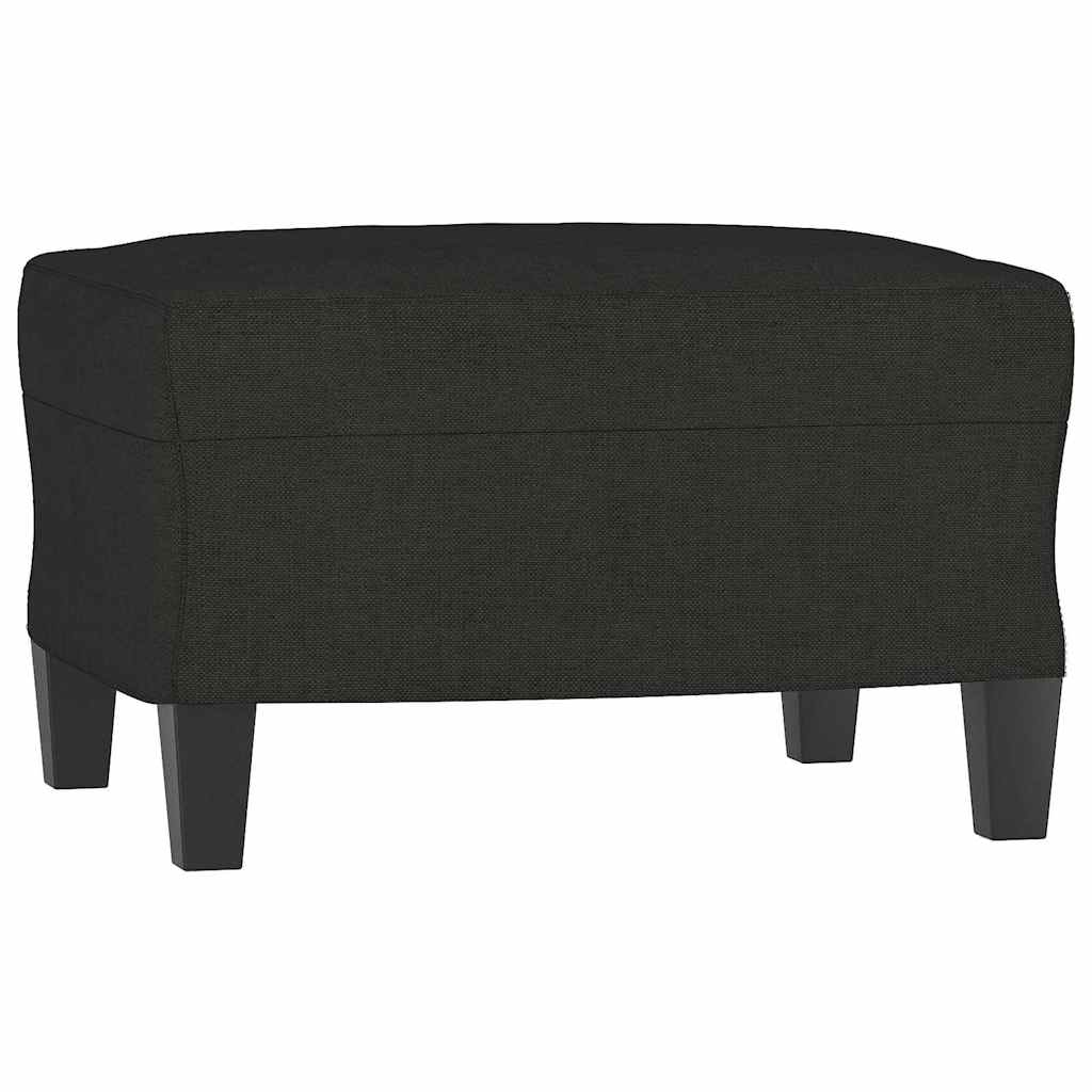 Ensemble de canapés 3 pcs avec coussins noir tissu