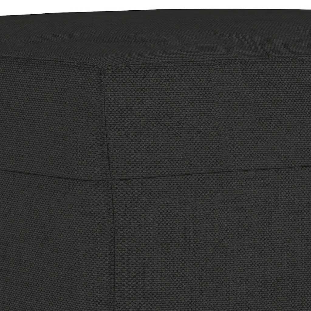 Ensemble de canapés 3 pcs avec coussins noir tissu - XIOS