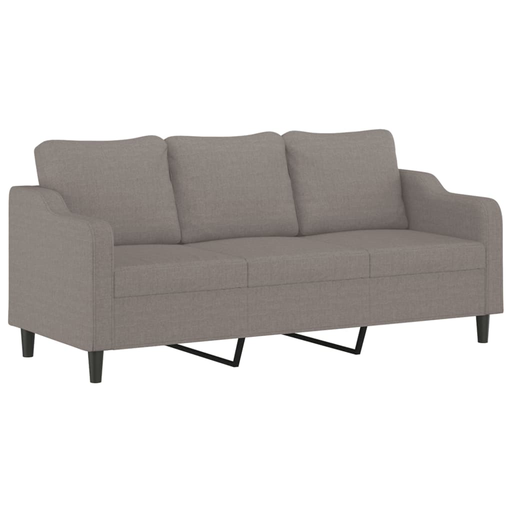 Ensemble de canapés 3 pcs avec coussins Taupe Tissu