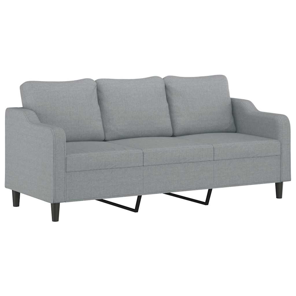 Ensemble de canapés 2 pcs coussins gris clair tissu - XIOS
