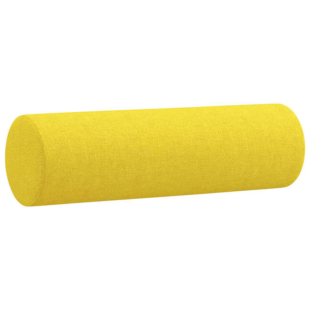 Ensemble de canapés 2 pcs avec coussins jaune clair tissu - XIOS