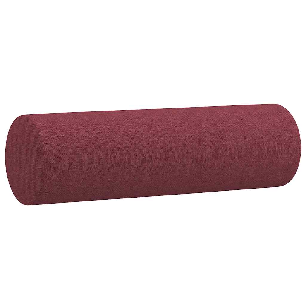 Ensemble de canapés 2 pcs avec coussins rouge bordeaux tissu