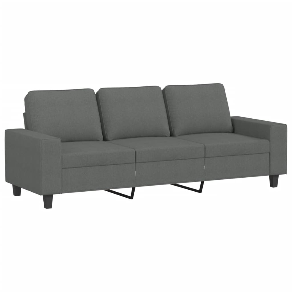 Ensemble de canapés 4 pcs gris foncé tissu