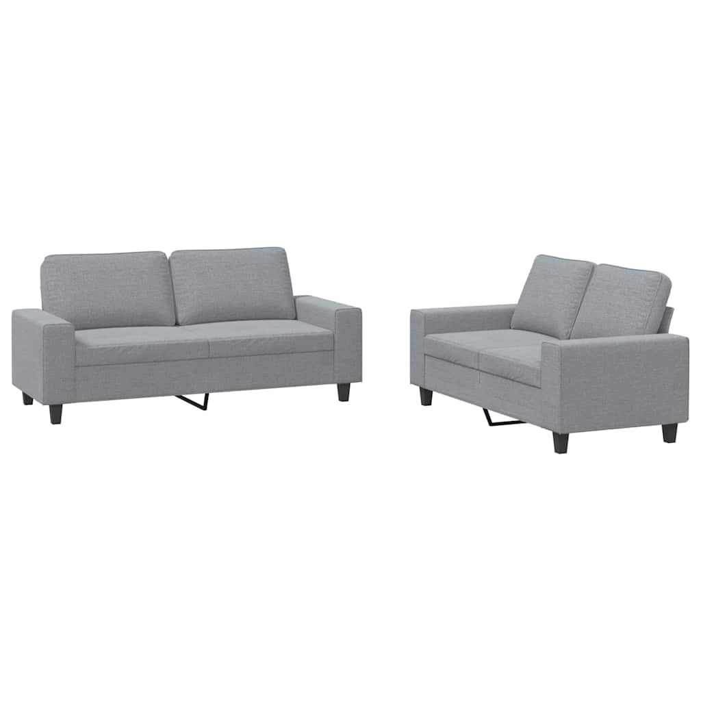 Ensemble de canapés 2 pcs gris clair tissu - XIOS