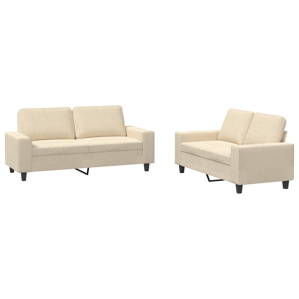 Ensemble de canapés 2 pcs crème tissu - XIOS