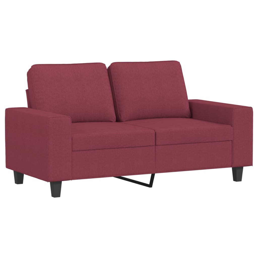 Ensemble de canapés 2 pcs rouge bordeaux tissu - XIOS