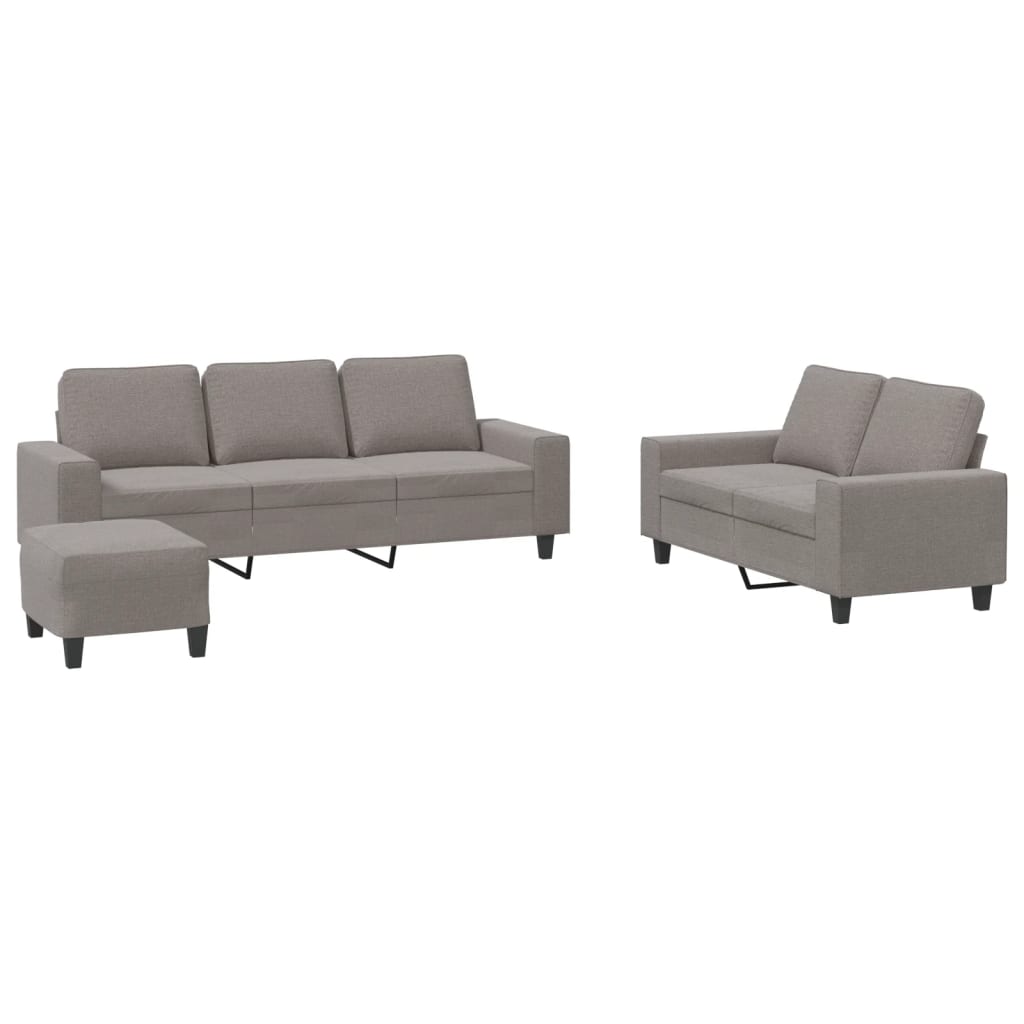Ensemble de canapés 3 pcs taupe tissu - XIOS