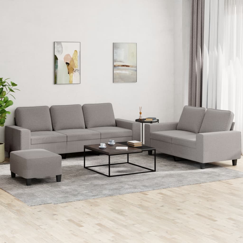 Ensemble de canapés 3 pcs taupe tissu - XIOS