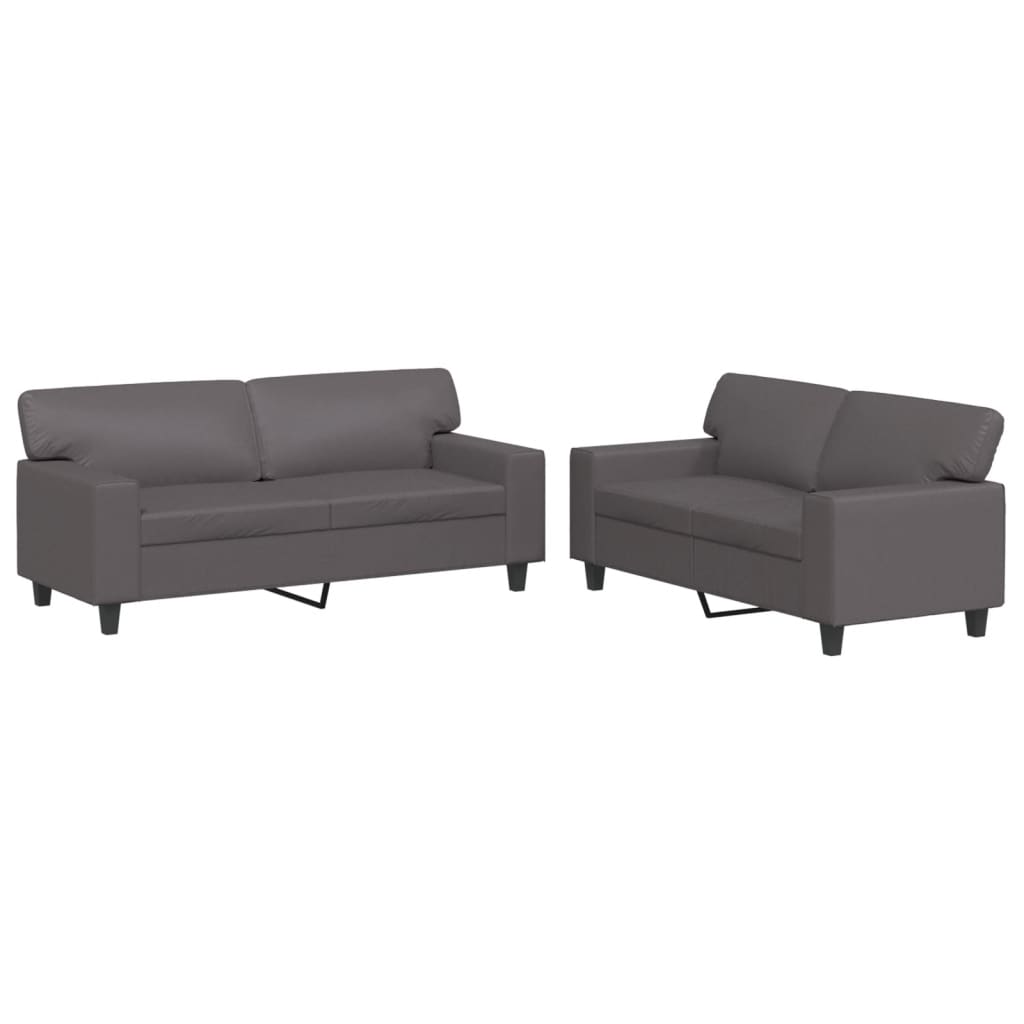 Ensemble de canapés 2 pcs gris similicuir - XIOS