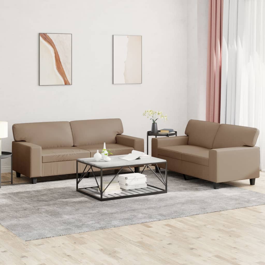 Ensemble de canapés 2 pcs cappuccino similicuir - XIOS