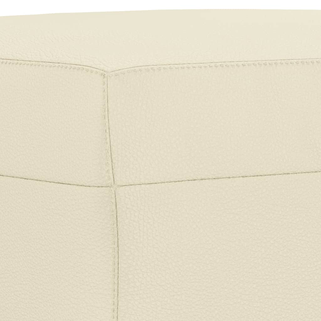 Ensemble de canapés 3 pcs avec coussins crème similicuir - XIOS