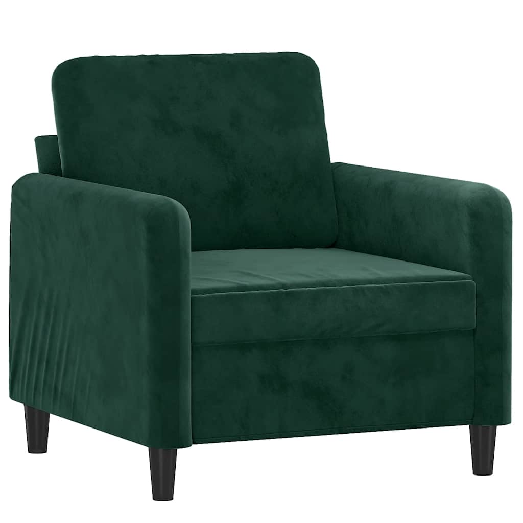 Ensemble de canapés 3 pcs vert foncé velours - XIOS