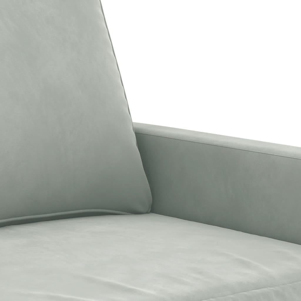 Ensemble de canapés 4 pcs gris clair velours
