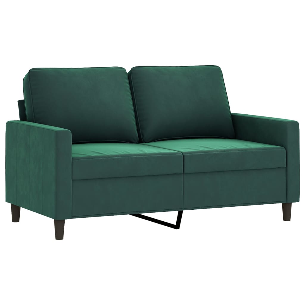 Ensemble de canapés 4 pcs vert foncé velours